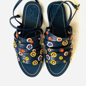 Tory Burch •  Marguerite Floral Strappy Sandals